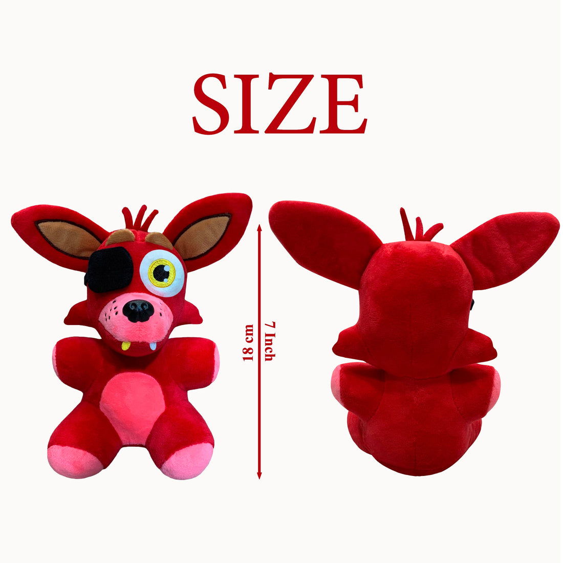 VNKVTL: Foxy Plush - Valentines Day - Giant Foxy Plush | Foxy Stuffed Animal - Captain Foxy Plush | Stuff Animals for Boys - Plush Birthday Gift for Kids | 7 Inches - US